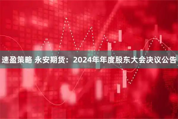 速盈策略 永安期货：2024年年度股东大会决议公告